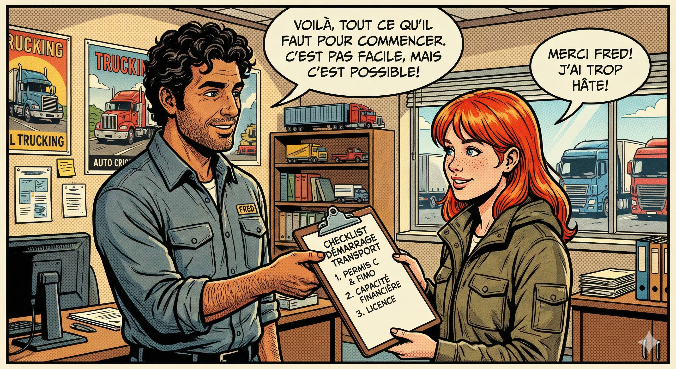 Illustration de l'article de blog Checklist : les 10 étapes pour démarrer son activité après l’examen – Créer son entreprise de transport léger