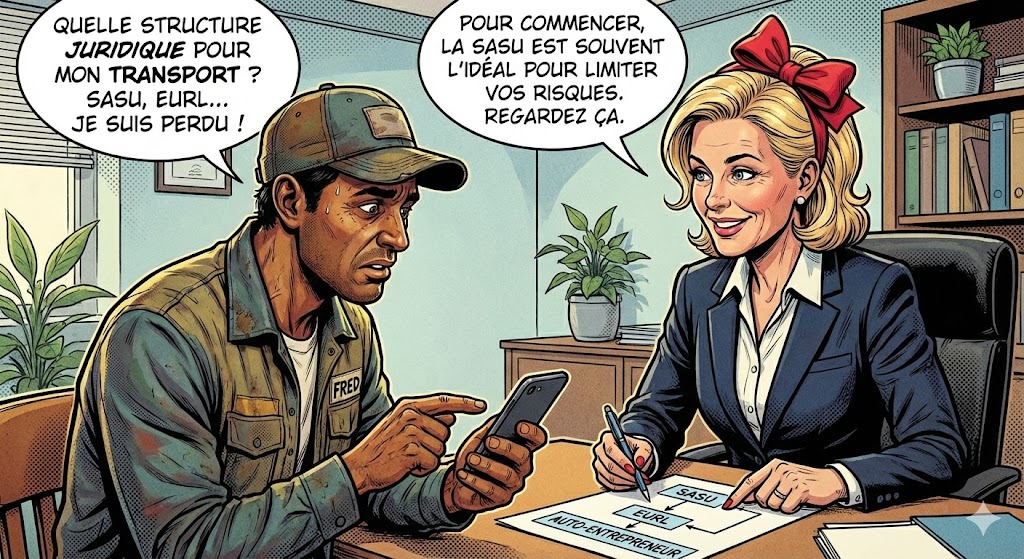 Illustration de l'article de blog Créer son entreprise de transport léger : Quel statut juridique choisir ?