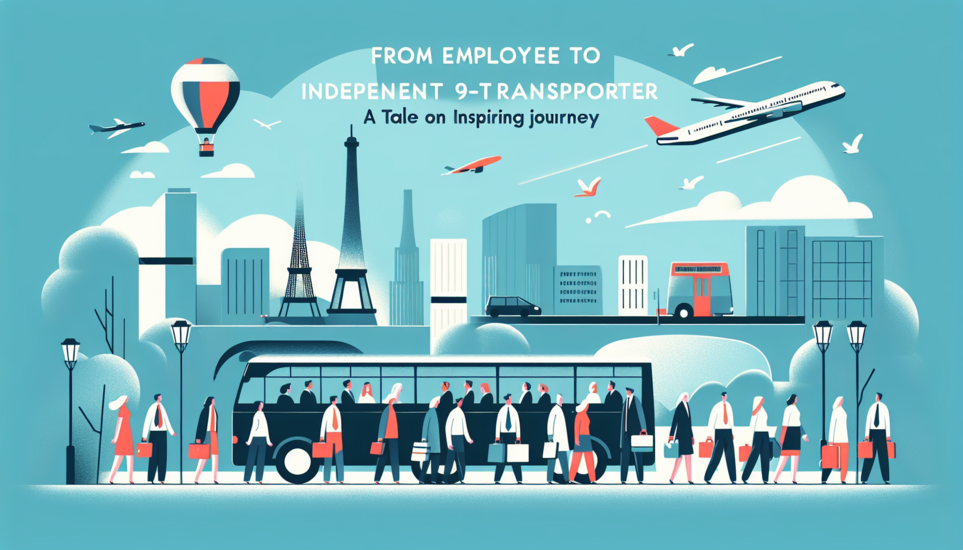 Illustration de l'article de blog De salarié à transporteur indépendant 9 places : récit d'un parcours inspirant