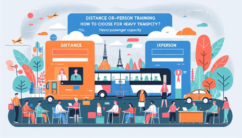 Illustration de l'article de blog Formation à distance ou en présentiel : comment choisir pour la capacité voyageurs lourd ?